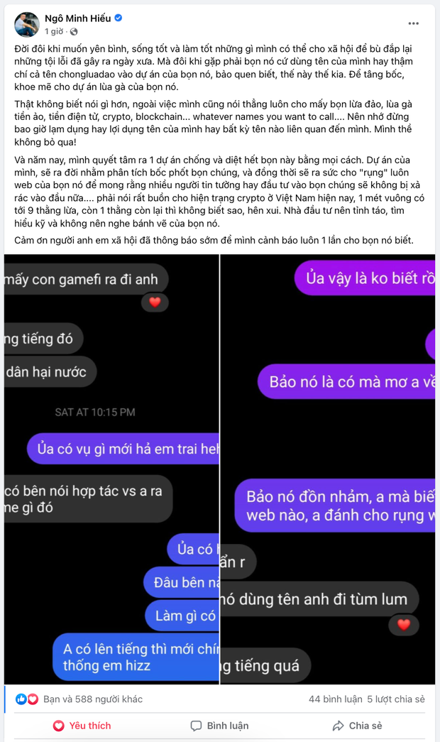 Hieu PC was faked, used to `herd chickens`, determined to launch an anti-Crypto scam project because `1 square meter has up to 9 scammers`? 3